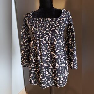 Alythea floral smocked top / mini dress - Size Small